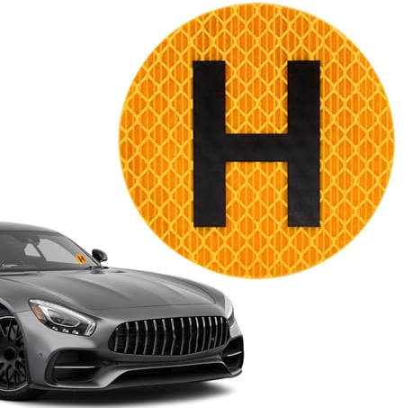 Adhesivo magnético para conductor para coche, histórica de vehículo con letrero en H, decoración automotriz para ventana, parabrisas, puerta, motocicleta, hogar, negocios, viajes