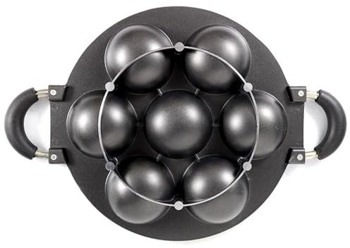 Molde Para Galletas De Hierro Fundido - Molde Para Muffins De Hierro Fundido | Moldes Grande Para Muffins, Muffin Y Bollos Con 7 Tazas, Moldes Para Hornear Con Diseño De 7 Moldee Para Bollos, Pan De