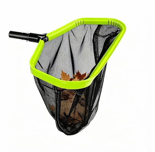 Jinfanshurich Retino per piscina a maglia fine con rete profonda, skimmer con telaio in alluminio, rete ad alte prestazioni per foglie, alghe e insetti, rete per pulizia piscina per asta da 32 mm