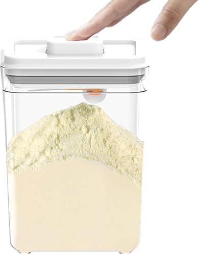 FOUTP Dosatore Latte in Polvere Ermetico Contenitore Pop-up con Misurino Porta Latte Neonato Senza BPA Trasparente Salva Freschezza per Farina Cereali Legumi (2300ML)