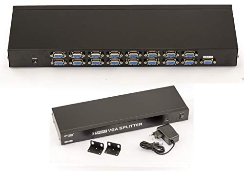 KALEA-INFORMATIQUE VGA-Videosplitter vom Splittertyp, der 1 Eingangsquelle identisch auf 16 gleichzeitige Ausgänge dupliziert. 350MHz Bandbreite.