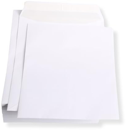 100 St. Versandtaschen extra stark 120 gr. DIN A4 C4 weiß ohne Fenster Kuvert Haftklebend Briefumschläge HK