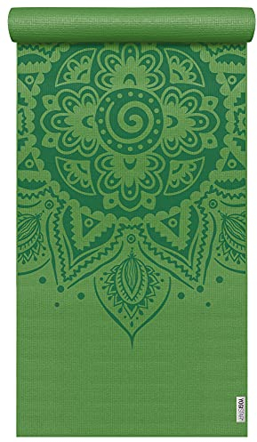 Yogamatte Yogimat® Basic - Art Collection - Spiral Mandala Kiwi Grün