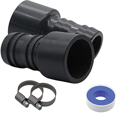 DS24 Schlauchtülle Klebestutzen Schlauchverbinder PVC Pool Teich DN 50 x 38 mm - Set (5-teilig)