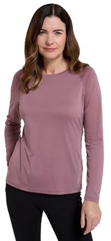 Mountain Warehouse Quick Dry IsoCool Womens T-Shirt | Comfy & Lightweight Ladies Long Sleeve Top for Relaxed Fit, Breathable High Wicking Tee for Keeping Cool, For Active Wear