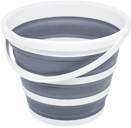 Goderewild Collapsible Water Bucket for House Cleaning, Space-Saving Portable Small Buckets for Car Washing,Camping,Hiking,Fishing,RV (10L, Round)