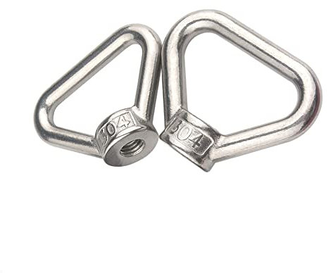 304 acier inoxydable M10 écrou à oeil Triangle anneau forme levage écrou à oeil fileté écrou attache 2 pièces