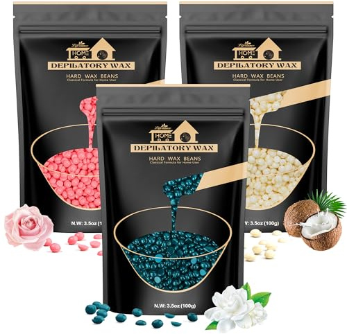 Lifestance Brazilian Bikini Wax Beads - 300g Hard Wax for Hair Removal on Face, Body, Legs - Pearl Beads for Wax Warmers