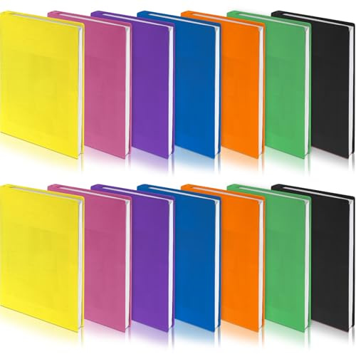 Sherr 14 Stück dehnbare Buchumschläge 36,7 x 22,9 cm, dehnbar, langlebig, Buchschutz, waschbar, wiederverwendbar, Lehrbücher, Buchtuch für Klassenzimmer, die meisten Hardcover-Bücher, ca. 22,9 x 30,5