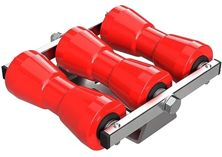 SUPROD Kielrollenwippe Slipwippe Sliphilfe Bootstrailer Auffahrhilfe Polyurethan RKKEZ-B-3-TPU, rot