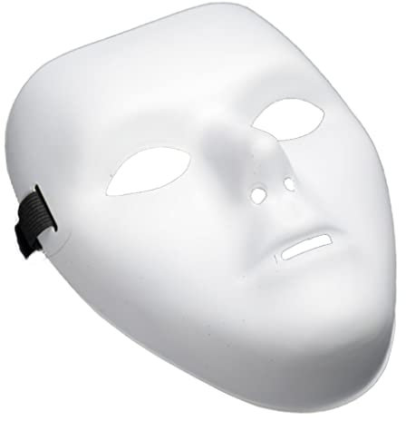 Gcroet Halloween Mask White Mask Full Face Masquerade Masks Party DIY Cosplay Blank Paintable Plain Masks