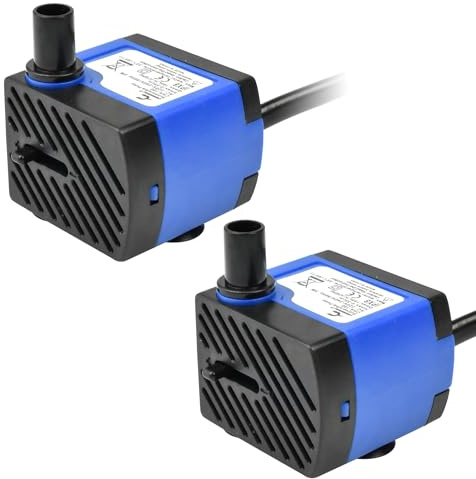 CONQUERALL 2PCS piccola pompa per fontana, sommergibile, per esterni, 4 W, 2,46ft, 74 GPH per acquari, giochi d'acqua