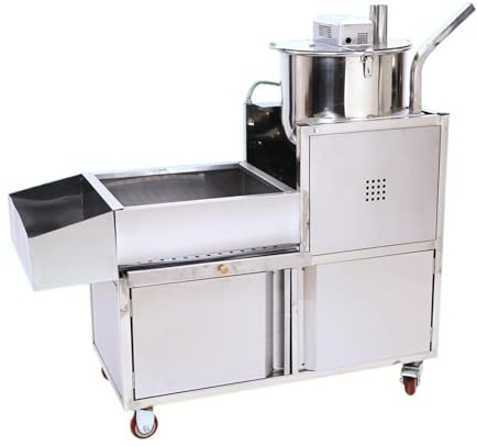 luckxuan Palomitero Máquina de Palomitas de maíz Comercial Completamente automática, Nueva Máquina de Palomitas de Gas esférico, Máquina de Palomitas Maquina Palomitas