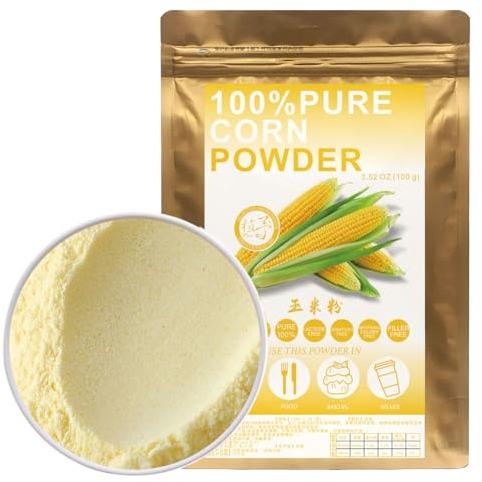 100% Natural Pure Corn Powder 100g/3.52oz 玉米粉 polvere di mais dolce per grani di farina di mais dolce essiccati macinati | Colorazione naturale, aroma