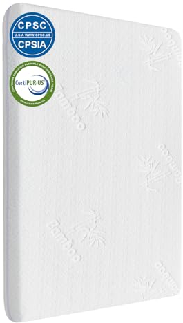 Baby Bassinet Mattress 35 * 20 * 1.5 Ultra Soft pad Cover Dual Side Gel Memory Foam Mattress. Fit ANGELBLISS/AMKE/Bellababy/Yamesmile/Besrey/Milliard/Miclassic and Evolur Stellar Baby Bassinet