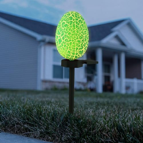 Baluue -Solar-Ostereier-Spießleuchten Für Den Außenbereich Osterdekoration -Hofpfähle Für Garten Hof Weg Rasen Frühling Partyzubehör Grün