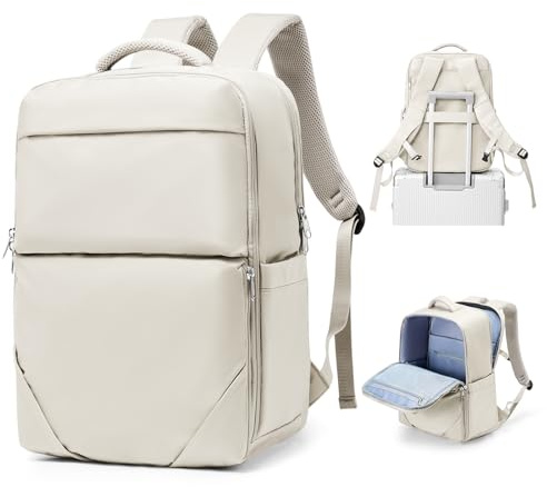 bergsalz Reiserucksack Damen Ryanair Handgepäck Klein Rucksack Handgepäck Flugzeug Rucksack Damen Herren Wasserdicht beige