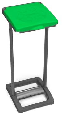 Avilia Portasacco Portarifiuti Mono per Raccolta Differenziata - 31,5x36x80 cm, Resina di Polipropilene Riciclata, Verde - Ideale per InternI ed Esterni - Bidone Porta Sacco.