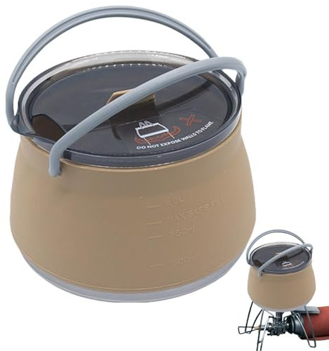 Bouilloire pliable - Bouilloire de voyage pliable, bouilloire de voyage légère | Théière pliable souple et robuste en silicone à haute température, bouilloire de voyage de camping design