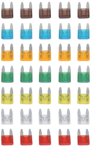 Jrifedptry 35 pezzi misti, mini fusibili a lama, per auto e moto, 5, 7,5, 10, 15, 20, 25, 30 A