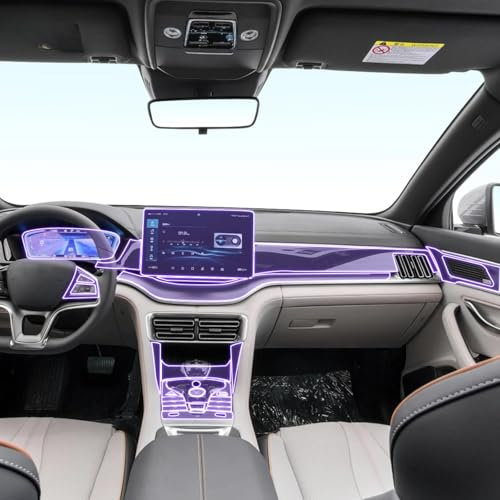 Meuoada Pellicola protettiva per console centrale interna auto, trasparente, in TPU PPF, antigraffio, pellicola di riparazione, per BYD Seal U 2020-2022 (stile per RHD)