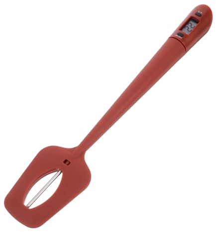 JECOMPRIS Spatule De Cuisson En Silicone Spatule Thermomètre Spatule En Silicone Pratique Thermomètre Pour Confiture De Chocolat Thermomètre à Usage De Cuisine Gel De Silice Café