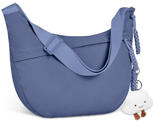 Aucuu Borsa a Tracolla Spalla, Borsa a Tracolla Mezzaluna da Donna, Borsa a Spalla con Pendente, Messenger Crossbody Bag per Shopping Viaggio