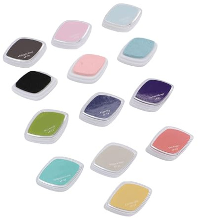 Pssopp 10pcs Waschbare Bastelkissen, Wasserlöslich mit Lebendigen Farben für Fingermalerei, Ideal für Scrapbooking und Kinderkunstprojekte