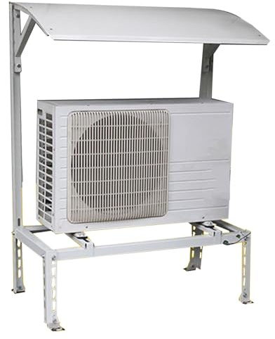 Halterung Klimaanlage Außengerät, Dämpfungssockel Wärmepumpe mit Abdeckung, Wetterfest, Vibrationsdämpfend, Verzinkter Stahl für Kanallose Klimaanlagen(90x40x120cm/35x16x47in)