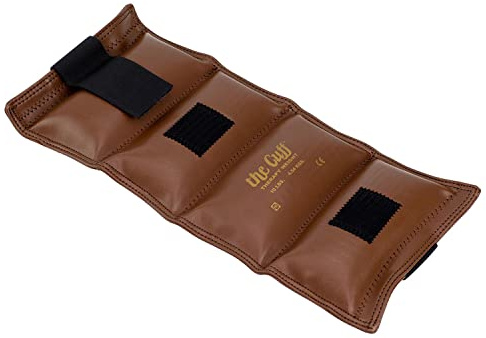 The Cuff Original Adjustable Ankle and Wrist Weight for Training, Dance, Running, Cardio, Aerobics, Toning, and Physical Therapy for Men and Women, 10 lb, Brown