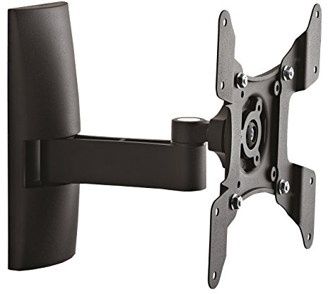 VCM Universal TV Halterung | VESA Wandhalterung | Halter Fernsehhalter flach neigbar schwenkbar | Belastbarkeit bis zu 15kg - TS2 Schwarz