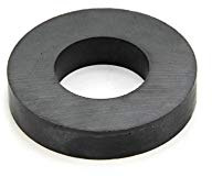 Y30BH Ferrite Ring Magnet for Arts, Crafts, Model Making, DIY and Hobbies - 60mm O.D. x 24mm I.D. x 8mm thick - 2.4kg Pull - Pack of 2