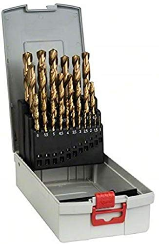 Bosch Accessories 2608587019 Coffret de forets à métaux rectifié HSS-TIN revêtement titane