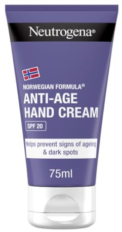 Neutrogena Norwegian Formula Anti-Age Hand Cream with SPF20 (1 x 75 ml), Hand Lotion with Fast-Absorbing Texture, Provides Intense Hydration and Helps Restore Skin's Suppleness