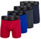 New Balance Men's Nb3017-4 Performance 5 No Fly Boxer Briefs 4 Pack, Team Royal/Team Red/Pig/Thunder, XL UK