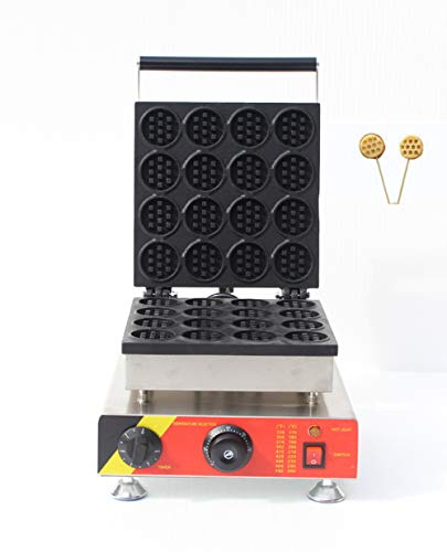 Hanchen Commercial Waffle Maker Baker 16 Slice Round Belgian Waffle Iron Machine NP-500 with Temperature/Time Control No-Stick Coating CE 220V