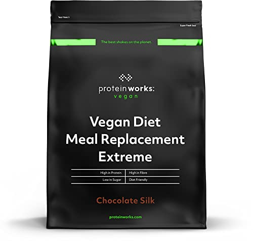 Protein Works - Vegan Diet Meal Replacement Extreme | Plant Based Meal Replacement Shake | Added Vitamins | Aids Weight Loss | 33 Servings | Chocolate Silk | 2kg