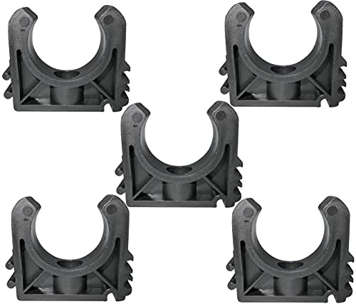 AERZETIX - C51790 - Lot de 5 Colliers de Fixation Murale pour Tuyau Ø32mm - Support Guide Accroche pour Tube - en Plastique
