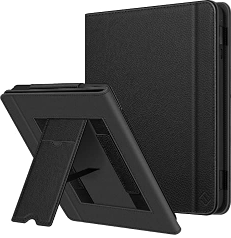 Fintie Hülle kompatibel für Tolino Epos 3 / Kobo Sage eReader 8 Zoll - Kickstand Schutzhülle mit Kartenfach Handschlaufe und Auto Schlaf/Wach Funktion, Schwarz