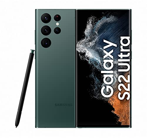 Samsung Galaxy S22 Ultra, Android Smartphone, 6,8 Zoll Dynamic AMOLED Display, 5.000 mAh Akku, 256 GB/12 GB RAM, Handy in Green, inkl. 36 Monate Herstellergarantie [Exklusiv bei Amazon]