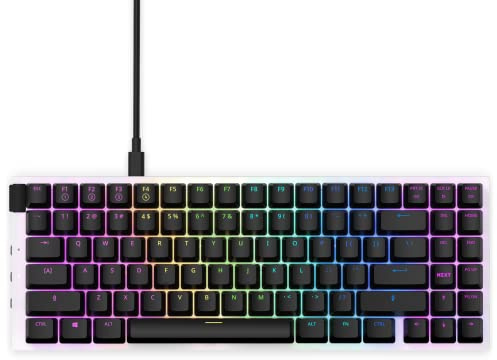 NZXT Function Mini TKL Mechanische PC Gaming Tastatur - beleuchtet - lineare RGB Schalter - MX kompatible Schalter - Hot Swap - Aluminium Cover - Mechanical Gaming Keyboard | EN (QWERTY) Weiß