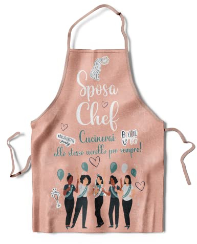 KAÏDENSÏ Gadget Addio al Nubilato - Grembiule da Cucina Divertente per Sposa - Team Bride Accessori - Kit Regalo Originale