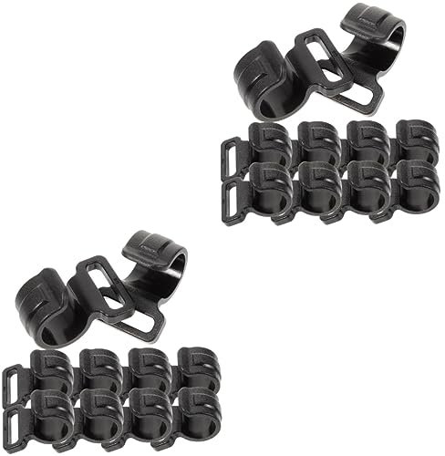 Uonlytech 2 Sets Zeltstangen-kunststoffhaken Outdoor-Haken Für Camping-lagerregal Und Zeltclips 10 Stück * 2