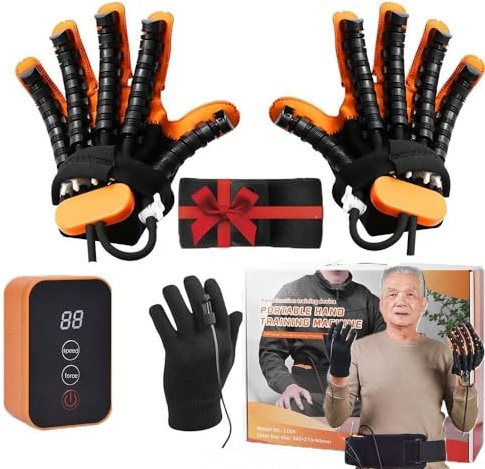 By-Techsphere (Izquierda+Derecha),Guantes De Rehabilitación Para La Función De Los Dedos y La Mano Rehab, Guantes Robot, Equipo De Terapia De Mano Para Ictus, Guante Robótico De Rehabilitación.