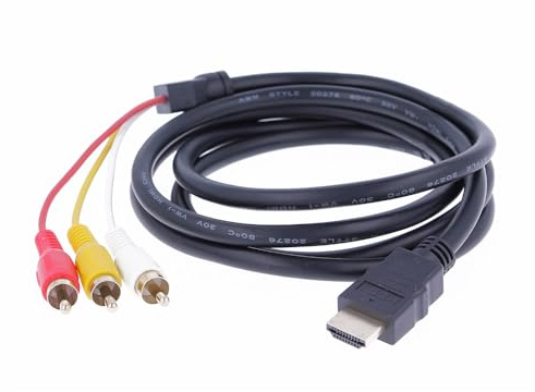 Câble adaptateur HDMI mâle vers 3 RCA, audio vidéo, 1080p, 1.5M
