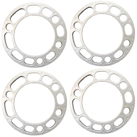 TAOZHUGONG Lot de 4 entretoises de roue de voiture, 6 trous - Rondelles d'écartement universelles - Rondelles d'écartement en alliage d'aluminium (6 mm)