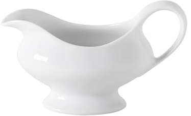 GLigeT Saucière Saucière en céramique Blanche de 8,5 oz Saucière en Porcelaine Grande verseuse et Moins de Gouttes Saucière en céramique for Sauce, vinaigrettes Pot à Sauce