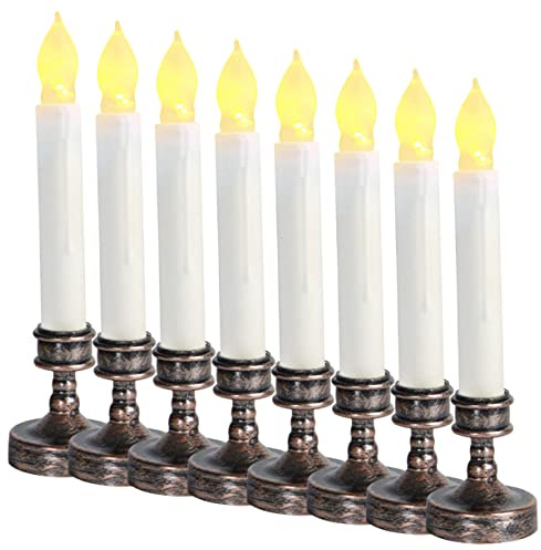 HOMSFOU 2sätze Elektrische Flammenlose Kerzenlichter Teilig Warmweiß Für Halloween Und Weihnachten Sichere Dekoration Für Partys Heim Und Außendekoration