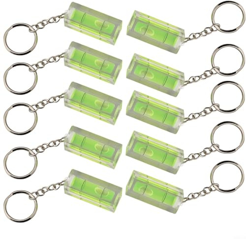 Sileduove 10Pcs for mini For Spirit Level Keyring Keychain Tool DIY, Square Levels For Precision Measurement In Home And Office Projects