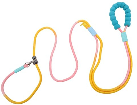 CAPASTEC Laisse pour Chien sans Les Mains, Laisse Ajustable Multifonction À Taille Bandoulière, Laisse Course 3,5M 11,5Ft, Poignée Mousse Chien Petite, Moyenne Grande Taille, Jaune Bleu